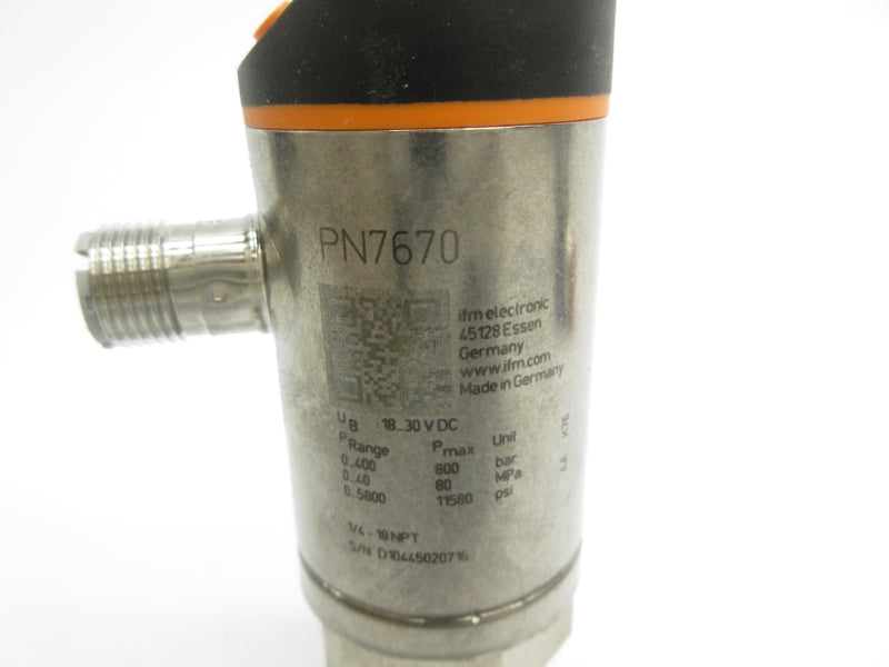 IFM EFECTOR PN7670 18-30VDC 5800PSI UNMP
