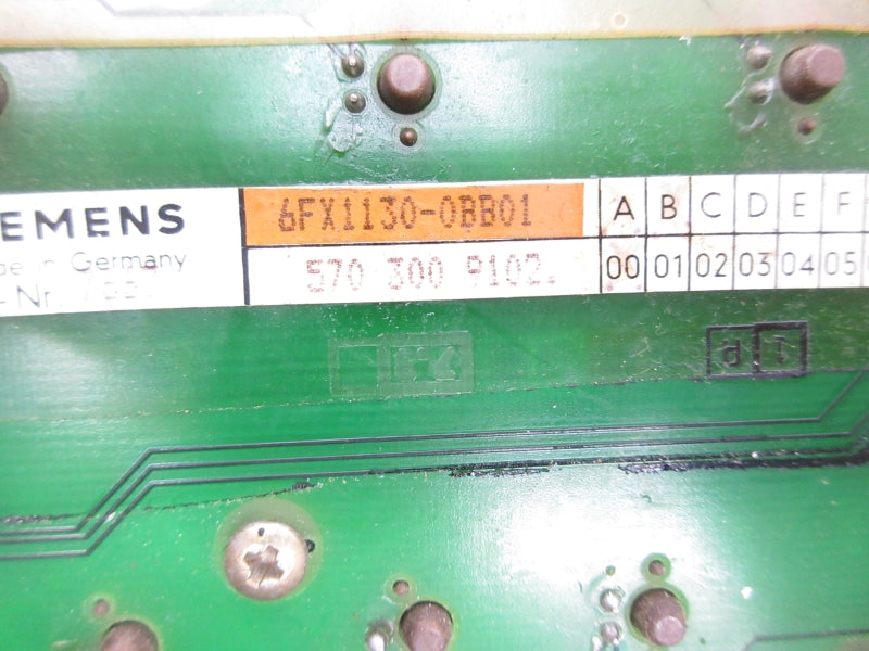 SIEMENS 6FX1130-0BB01 1GE570031.0010.00 UNMP