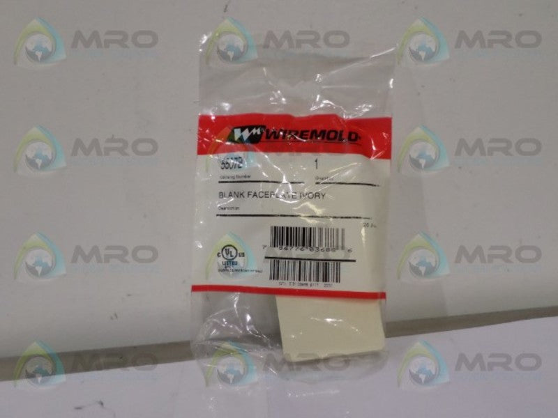WIREMOLD 5507B BLANK FACEPLATE IVORY NSNP