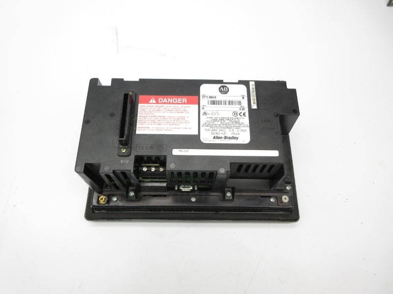 ALLEN BRADLEY 2711-B6C5 SER. B F/W 4.20 100-240VAC 0.6-0.35A UNMP