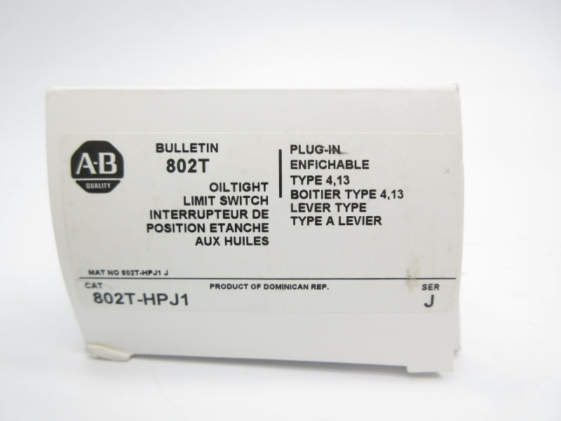 ALLEN BRADLEY 802T-HPJ1 SER. J 120-300VAC 60A (WH) NSMP