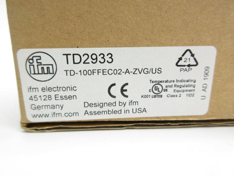 IFM EFECTOR TD-100FFEC02-A-ZVG/US TD2933 18-32VDC NSMP
