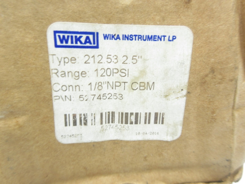 WIKA 52745253 120PSI 1/8" NSMP