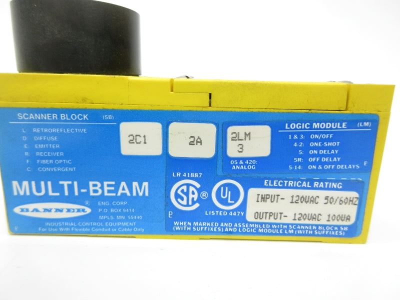 BANNER ENGINEERING SB2C1 120VAC UNMP