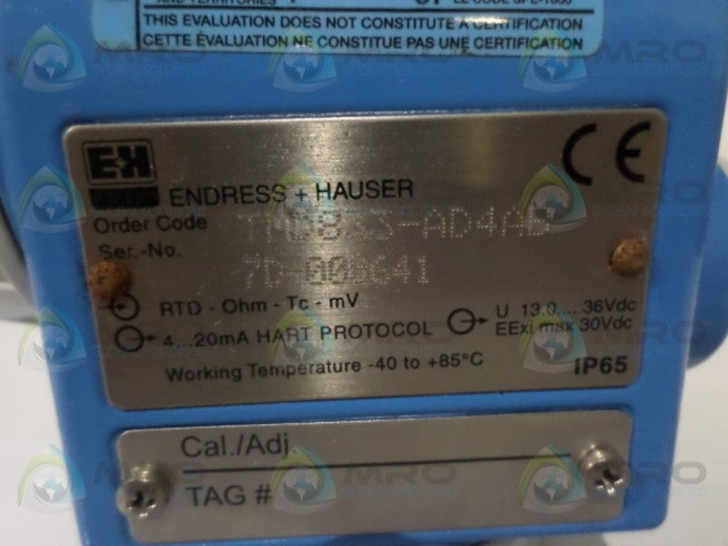 ENDRESS & HAUSER TMD833-AD4AB FLOWMETER/TRANSMITTER NSNP