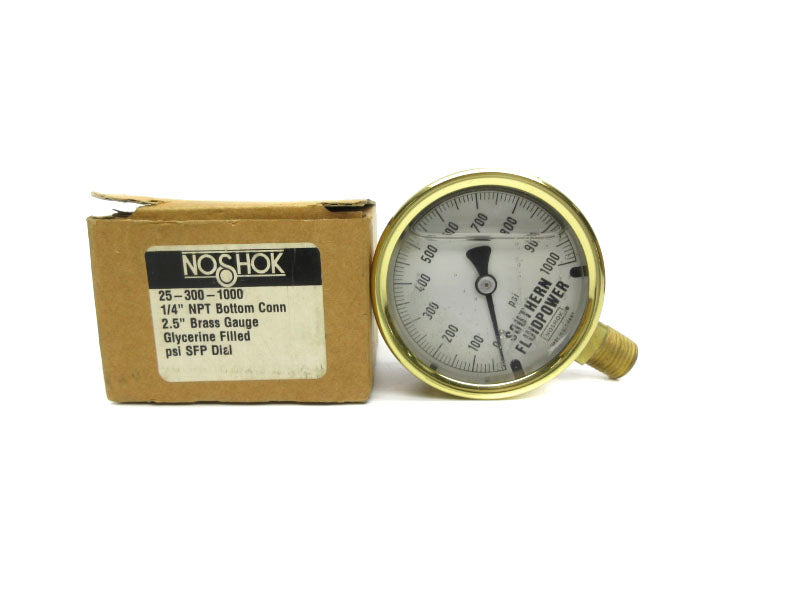 NOSHOK 25-300-1000 0-1000PSI 1/4" NSMP