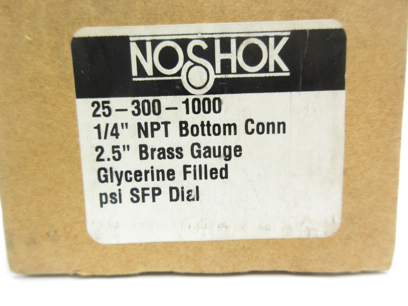 NOSHOK 25-300-1000 0-1000PSI 1/4" NSMP