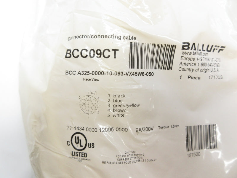 BALLUFF BCCA325-0000-10-063-VX45W6-050 BCC09CT 300V 9A NSMP