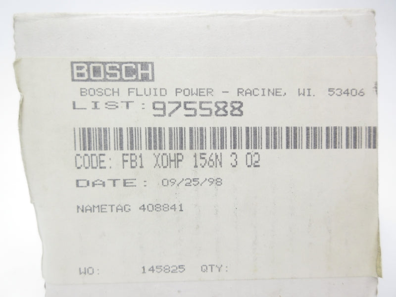 BOSCH FB1XOHP156N302 975588 NSMP