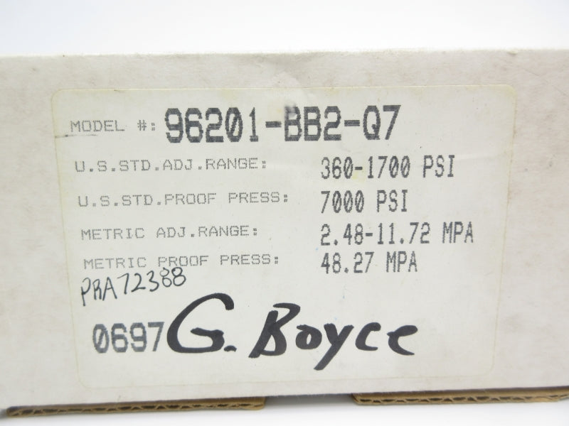 BARKSDALE 96201-BB2-Q7 30VDC 3A 7000PSI NSMP