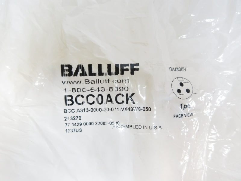 BALLUFF BCCA313-0000-20-071-VX43W6-050 BCC0ACK 300V 12A NSMP