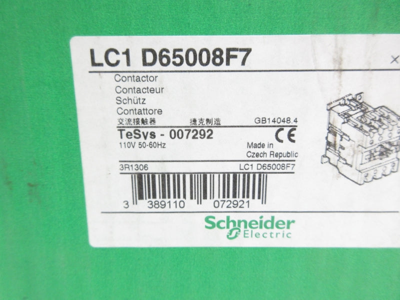 SCHNEIDER ELECTRIC LC1D65008F7 110V NSMP