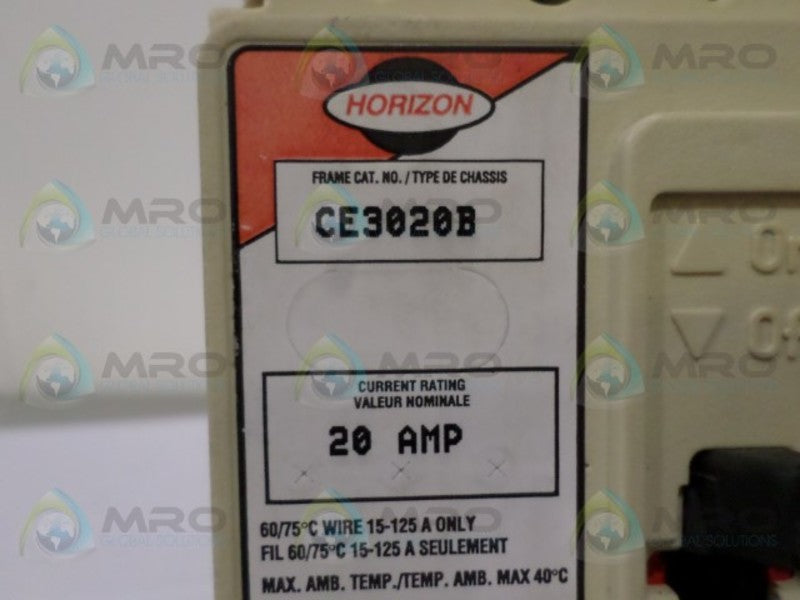 FEDERAL PIONEER CE3020B CIRCUIT BREAKER 20A NSNP