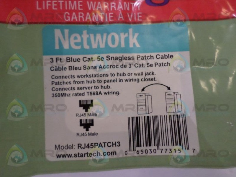 STARTECH RJ45PATCH3 3' NSNP