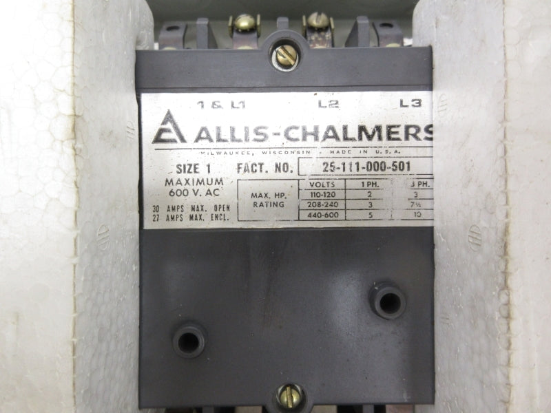 ALLIS CHALMERS 25-111-000-501 600VAC 30A UNMP