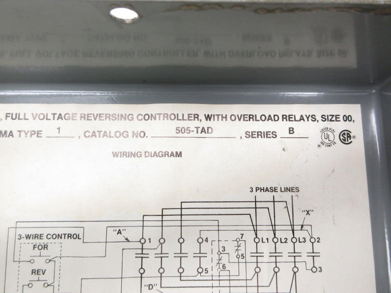 ALLEN BRADLEY 505-TAD SER. B UNMP