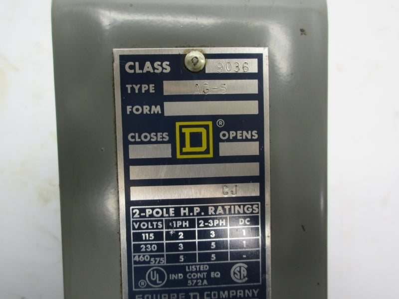 SQUARE D 9036AG5 460/575V UNMP