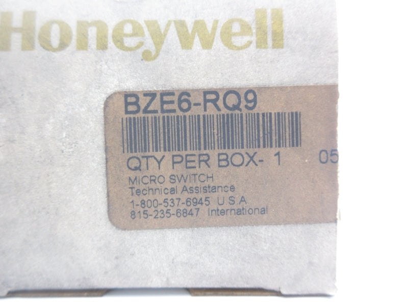 MICRO SWITCH BZE6-RQ9 480VAC 15A NSMP