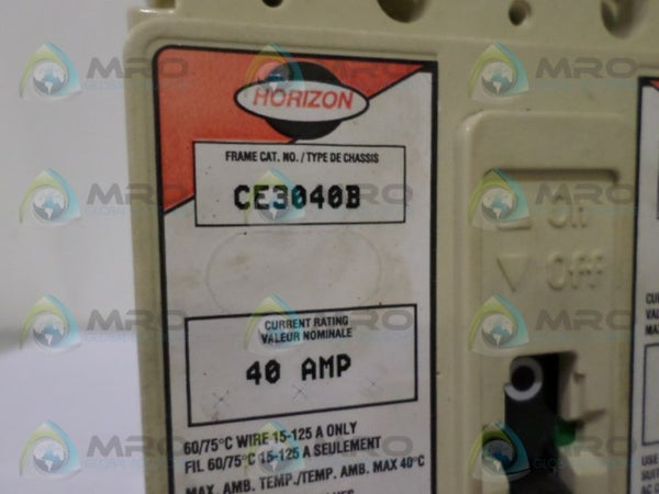 FEDERAL PIONEER CE3040B CIRCUIT BREAKER 40A NSNP