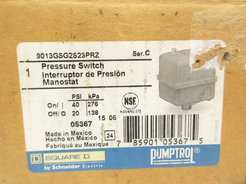 SQUARE D 9013GSG2S23PRZ SER. C 460/575V 20/40PSI NSMP