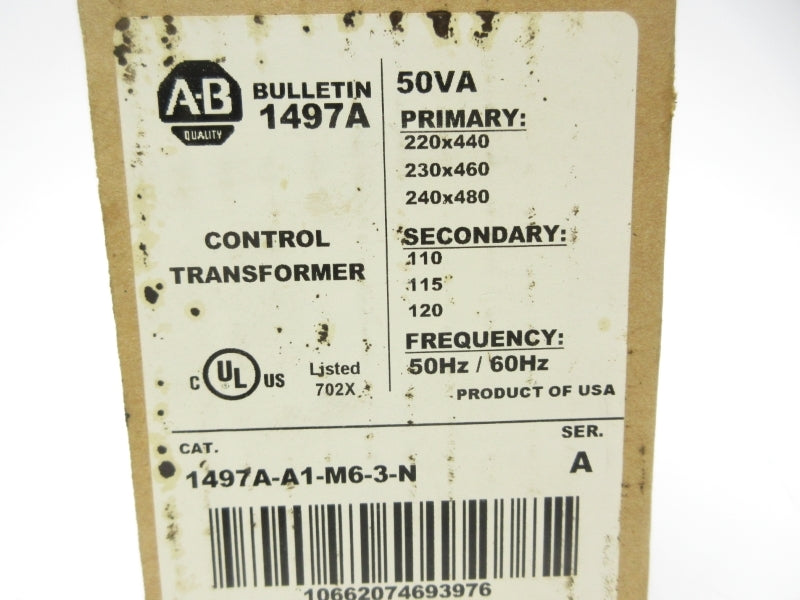 ALLEN BRADLEY 1497A-A1-M6-3-N SER. A 480V (BR/WH) NSMP