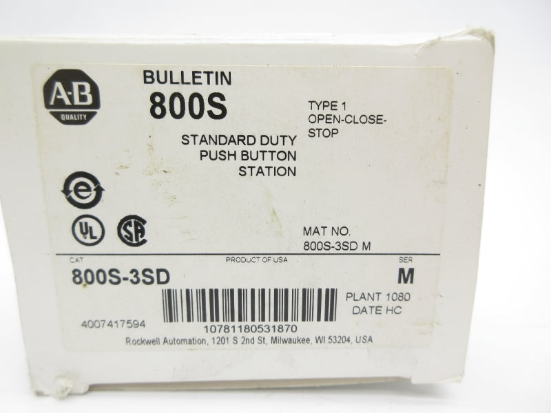 ALLEN BRADLEY 800S-3SD SER. M (WH) NSMP