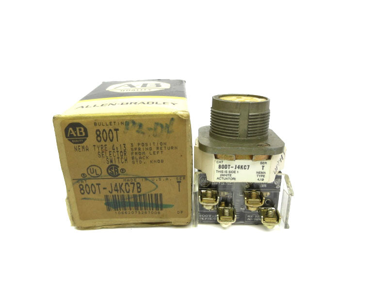 ALLEN BRADLEY 800T-J4KC7B SER. T (AS PICTURED) (BK/YL) NSMP
