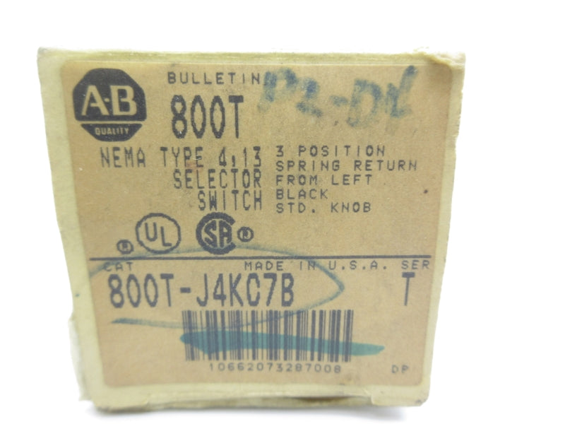 ALLEN BRADLEY 800T-J4KC7B SER. T (AS PICTURED) (BK/YL) NSMP