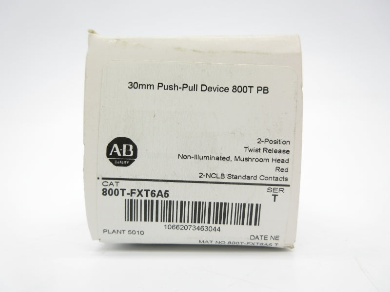 ALLEN BRADLEY 800T-FXT6A5 SER. T (WH) NSFS