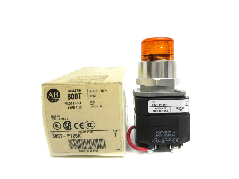 ALLEN BRADLEY 800T-PT26A SER. T 240V (WH) NSMP