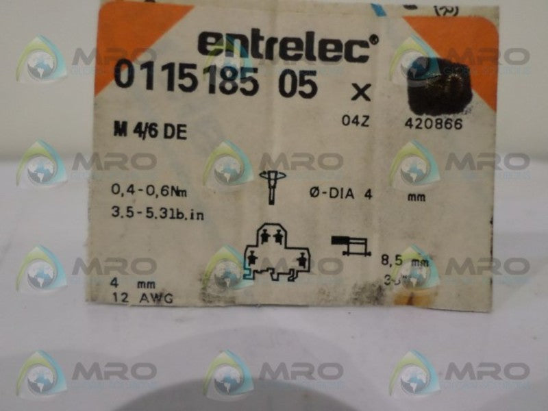 ENTRELEC 0115185 05 TERMINAL BLOCK  NSNP