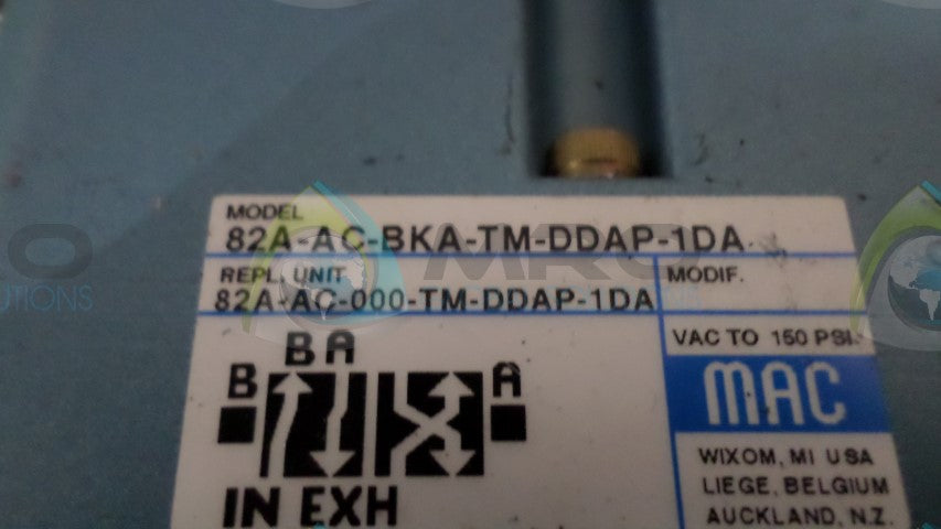 MAC 82A-AC-BKA-TM-DDAP-1DA SOLENOID VALVE *USED*