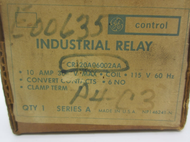 GENERAL ELECTRIC CR120A06002AA SER. A 115V 10A NSMP