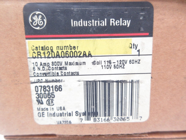 GENERAL ELECTRIC CR120A06002AA SER. A 110/115-120V 10A NSMP