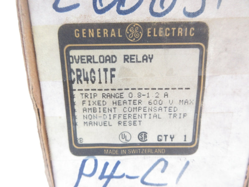 GENERAL ELECTRIC CR4G1TF 600V 0.8-1.2A NSMP