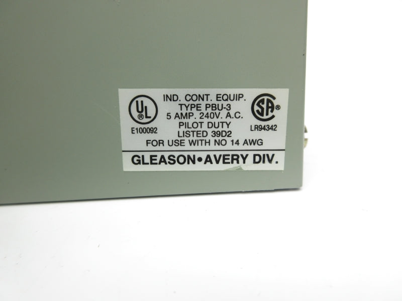 GLEASON AVERY PBU-3 240VAC 5A NSNP