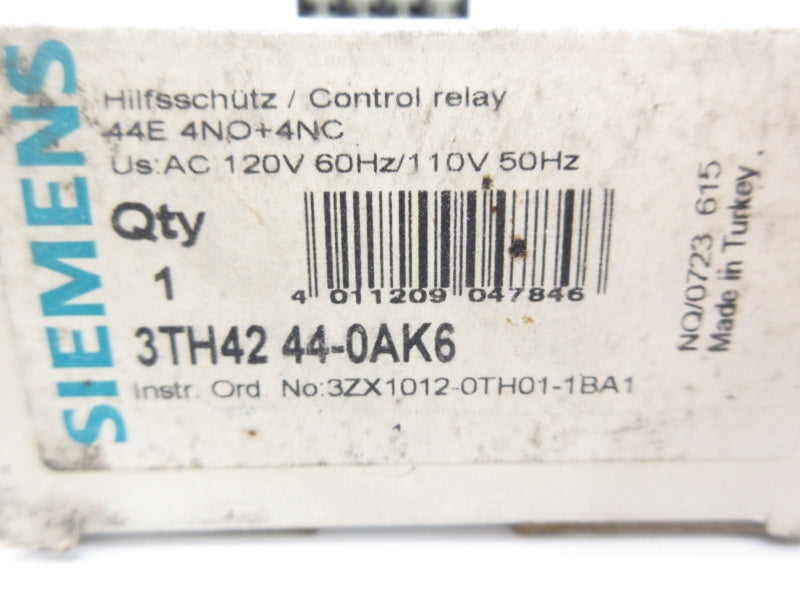 SIEMENS 3TH4244-0AK6 110/120V 16A NSMP