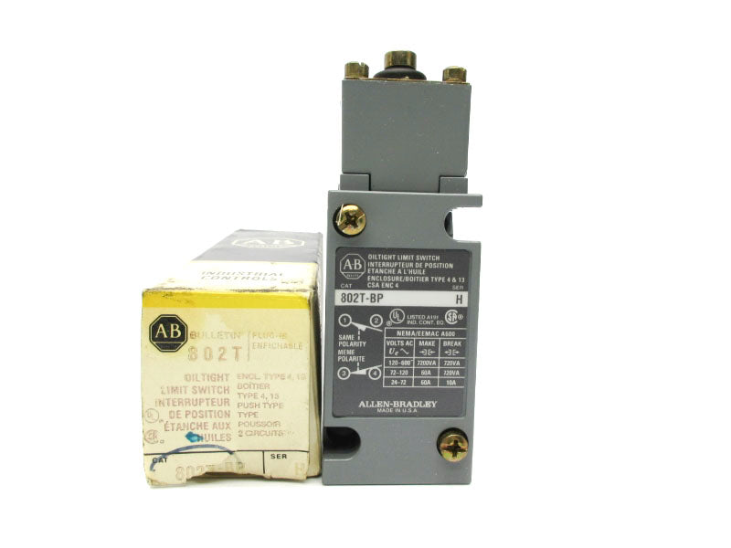 ALLEN BRADLEY 802T-BP SER. H 120-600VAC 60A (BK/YL) NSMP
