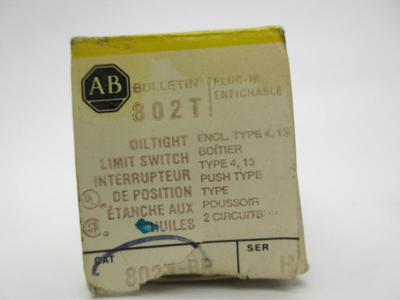 ALLEN BRADLEY 802T-BP SER. H 120-600VAC 60A (BK/YL) NSMP