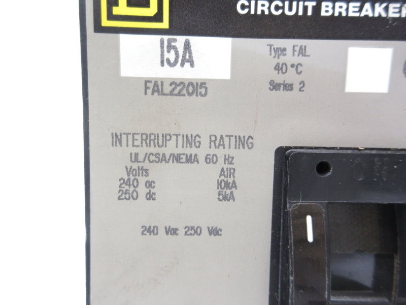 SQUARE D FAL22015 240VAC 15A NSNP
