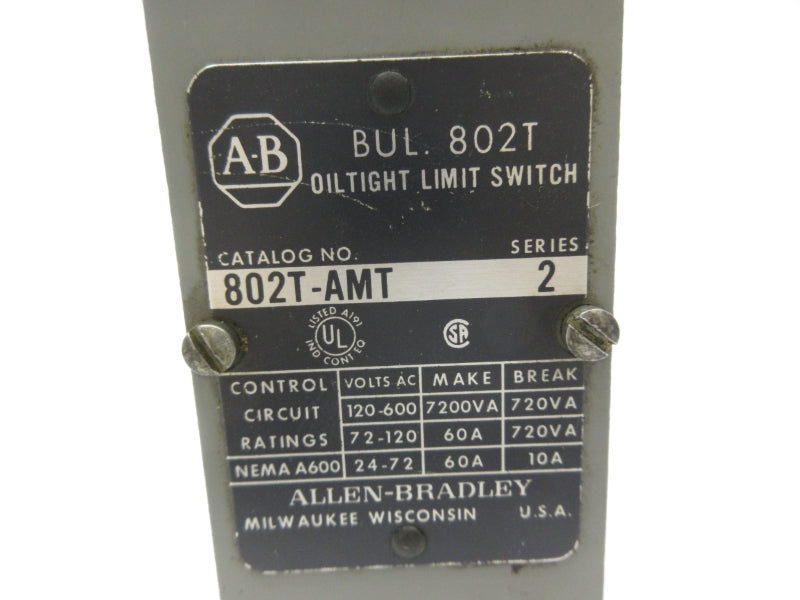 ALLEN BRADLEY 802T-AMT SER. 2 120-600VAC 60A UNMP