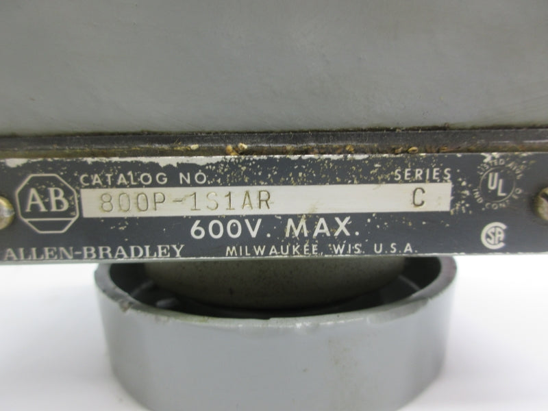 ALLEN BRADLEY 800P-1S1AR SER. C 600V UNMP