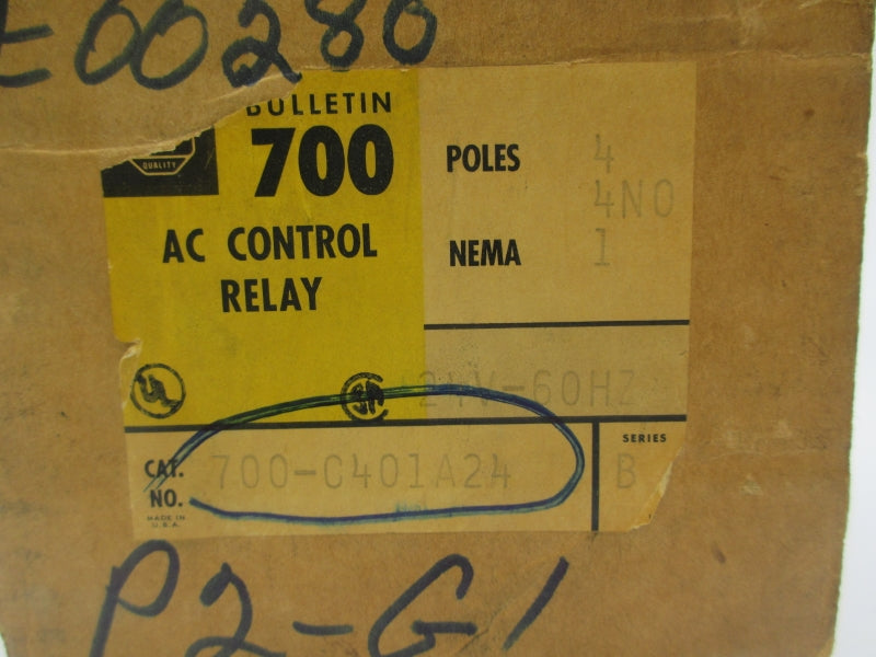 ALLEN BRADLEY 700-C401A24 SER. B 24V (BR/YL) NSMP