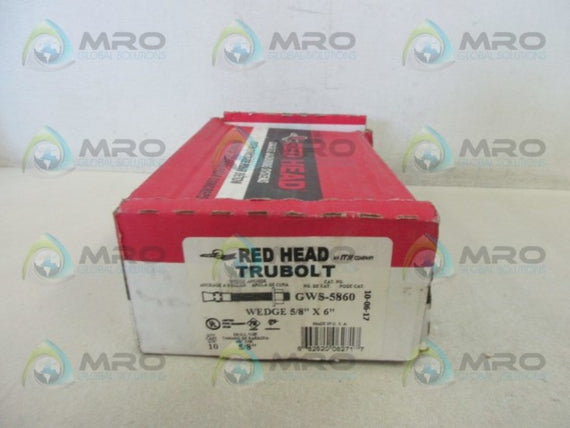RED HEAD GWS-5860 TRUEBOLT WEDGE ANCHOR (BOX OF 10)  NSMP