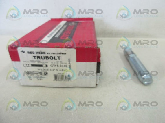 RED HEAD GWS-3446 TRUEBOLT WEDGE ANCHOR (BOX OF 10)  NSMP