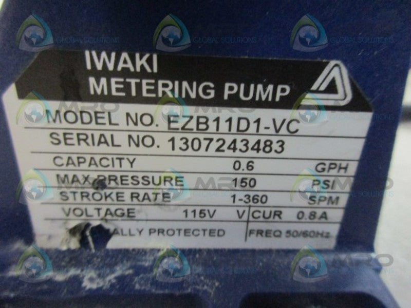 IWAKI EZB11D1-VC METERING PUMP  UNMP