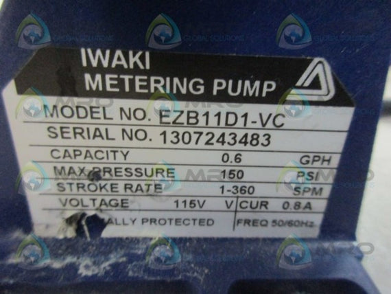 IWAKI EZB11D1-VC METERING PUMP  UNMP