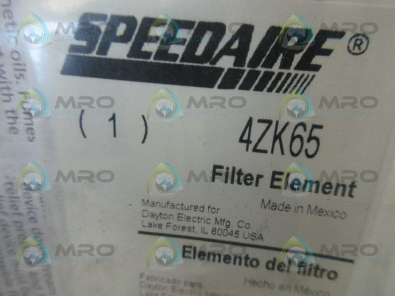 SPEEDAIRE 4ZK65 FILTER ELEMENT * NEW IN FACTORY BAG *
