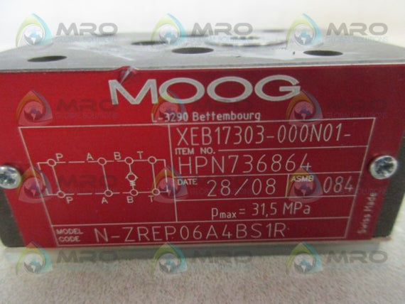 MOOG N-ZREP06A4BS1R XEB17303-000N01 HYDRAULIC VALVE  UNMP