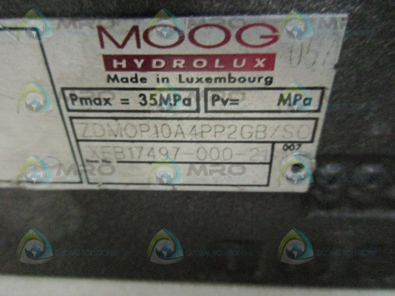 MOOG XEB17497-000-21 PRESSURE VAVLE  UNMP